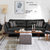 TIMI天米 北欧沙发 现代简约沙发 皮艺沙发组合 单人双人三人沙发 客厅沙发组合(咖啡色 双人位沙发)第3张高清大图