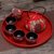 中国红色陶瓷结婚茶具套装创意婚庆用品长辈敬茶杯壶新婚礼品礼物  5件(5件)(内黑外红双喜1壶0)第2张高清大图