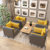 宏享办公室沙发现代简约商务三人接待室会客创意真皮沙发茶几组合套装(三人位（仿真皮）橙色)第9张高清大图