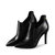 法国NAIYEE 2016秋季新款时尚女鞋子性感牛皮尖头细跟女士踝靴(黑色 37)第3张高清大图