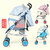 轻便婴儿推车 可坐可躺伞车 折叠避震手推车 宝宝儿童婴儿车(夏洛特粉)第4张高清大图