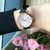 阿玛尼（ARMANI）手表 皮质表带简约商务休闲女表 时尚防水石英女表(AR1911)第5张高清大图