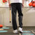 adidas阿迪达斯运动裤男士长裤 阿迪夏季直筒裤三条纹休闲裤跑步健身训练长裤 TR50P-BW(黑色 L)第3张高清大图