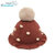 秋冬季婴儿帽子保暖套头帽儿童针织毛线胎帽2-10个月(大码建议约5-36个月(弹力大适合 韩粉)第4张高清大图