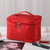 新款网红化妆包大容量大号手提时尚可爱女洗漱包随身旅行包收纳盒(大号字母大红)第2张高清大图