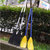 充气船划桨 皮划艇塑料船桨 钓鱼船侣划桨 独木舟桨一对装或一支(铝桨双头两节杆 总长156厘米)第3张高清大图