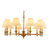 三洛美式乡村全铜吊灯简约现代客厅卧室餐厅灯书房大堂灯具(10头不含光源)第3张高清大图