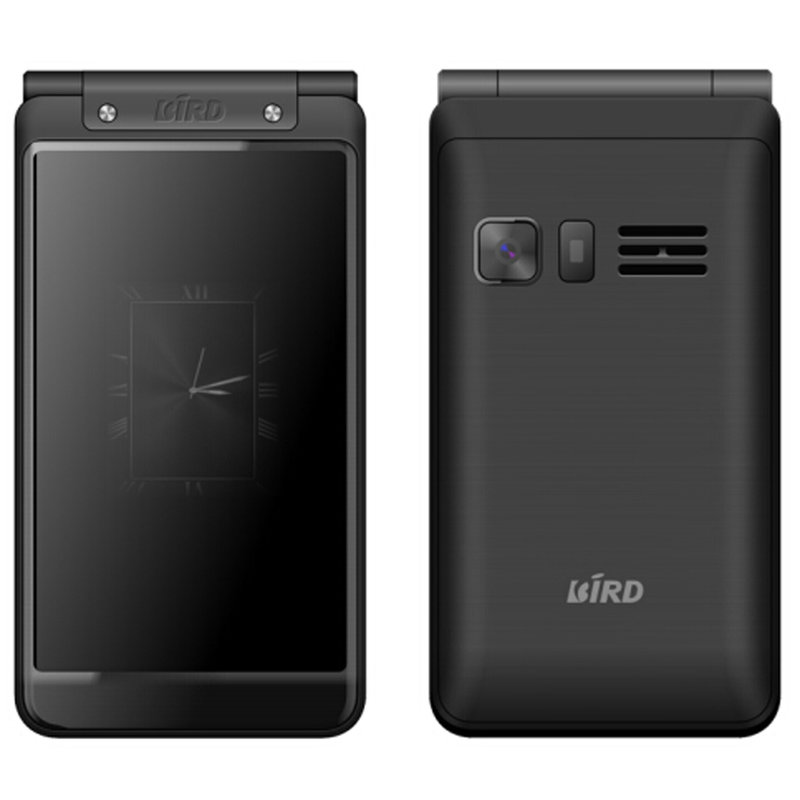 波导birda9移动联通老人手机经典翻盖典雅黑