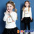 JELISPOON吉哩熊韩国童装冬季新款女童小巧可爱飞边T恤(110 乳白色)第4张高清大图