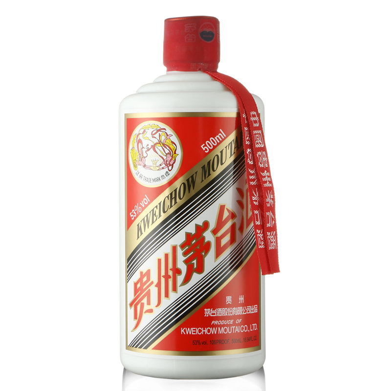 53度飞天茅台500ml酱香型白酒4支装