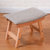 家逸 实木凳子 简约北欧风曲面小凳子 沙发凳 换鞋凳(PU面棕色)第3张高清大图