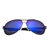 新款潮流中性蛤蟆镜墨镜 时尚太阳眼镜金属太阳镜墨镜(枪框蓝片 均码)第2张高清大图