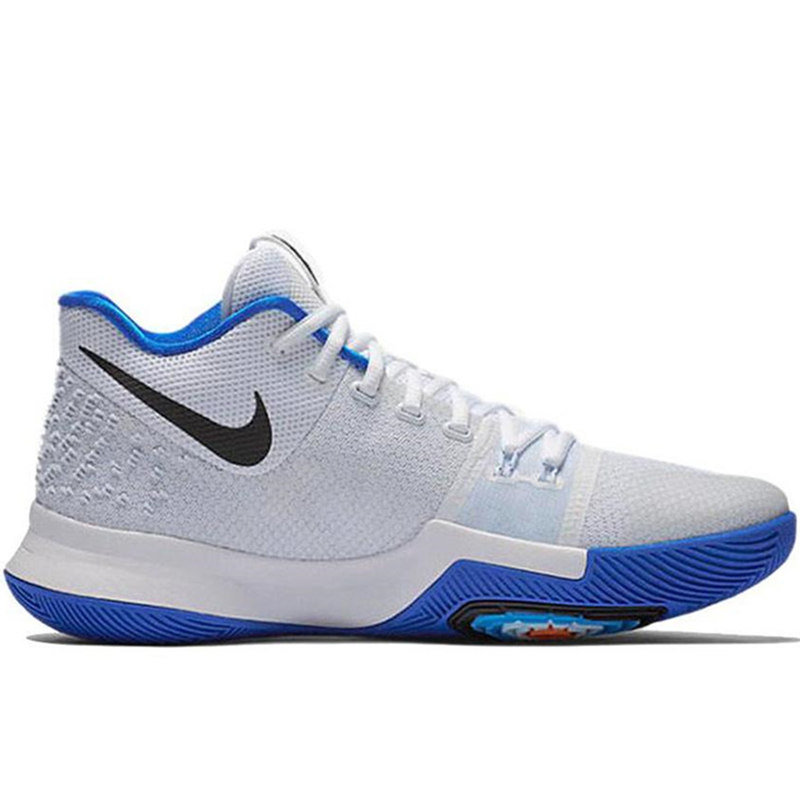 nike耐克欧文3篮球鞋kyrie3白蓝黑白白彩虹男子实战运动战靴