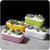 多肉植物陶瓷长方形花盆A926桌面彩色肉肉种植花简约小花盆lq0588(白色（单盆）)第2张高清大图