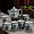 茶具套装整套陶瓷防烫双层杯功夫茶具中式青花瓷茶壶茶杯家用.Sy  套装(花鸟)(套装)第5张高清大图