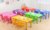 良匠智简格幼儿园游戏塑料桌椅一桌四椅(黄色)第3张高清大图