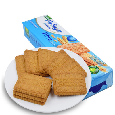 谷优全麦高纤维饼干170g 西班牙进口零食品 早餐粗粮营养烘焙原料