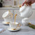 陶瓷咖啡具套装北欧式金边骨瓷咖啡杯茶壶茶杯托盘英式下午茶茶具(陶瓷大托盘 默认版本)第3张高清大图