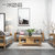 一米色彩 实木沙发 中式沙发 沙发 客厅 实木 现代中式木沙发组合 客厅沙发(粗麻 单人位)第5张高清大图