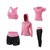 春夏季瑜伽服套装跑步速干衣长袖专业运动健身服套装瑜伽服5件套TP1275(紫红色5件套 S)第5张高清大图