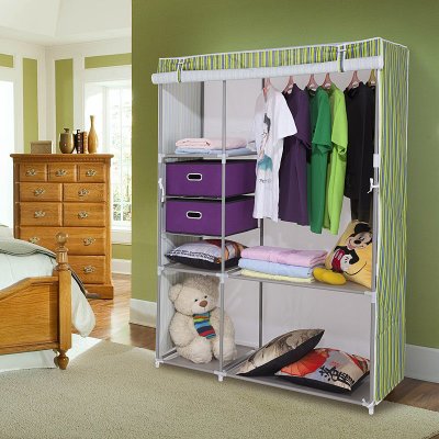 家世比 时尚简易布衣柜多功能折叠布衣柜
