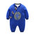 冬款加绒婴儿哈衣斜边对扣中国风宝宝衣服 新年衣服 XD842(90 蓝色)第2张高清大图