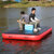 水上充气浮台 钓鱼平台浮式钓台 便携钓鱼船气垫魔毯平板船折叠(250*160*15厘米增强版)第4张高清大图