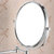 皇姿 浴室美容镜壁挂 卫生间折叠放大梳妆镜子 壁挂化妆镜银色第4张高清大图