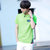 【华度威】夏季立领白色修身男士短袖T恤圆领青少年纯色衬衫(绿色 4XL)第2张高清大图