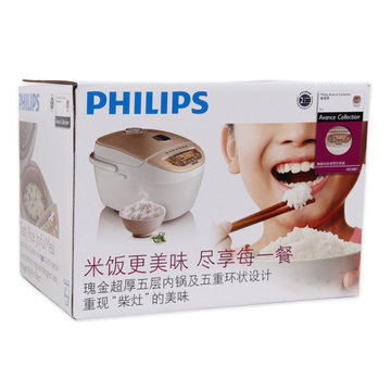 飞利浦（Philips） HD3085/00 白色 11种烹饪程序，3种口感，灵敏触摸感应界面 电饭煲