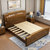 一米色彩  实木床 现代简约实木床 中式橡木床 储物家具婚床(胡桃色 1.8*2.0米单床+床垫)第5张高清大图