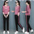 跑步服运动服套装女士春秋2021年新款春季宽松休闲时尚卫衣两件套(紫色 XL)第2张高清大图