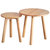 北欧三角桌简约实木腿咖啡桌艺术三脚边几创意圆形小茶几现代边桌(大款)第5张高清大图