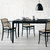 MOANRO北欧简约实木饭桌家用小户 型现代4人黑色ins网红餐桌椅组合(140x80x76cm橡木)第4张高清大图