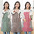 日式擦手巾围裙居家防水大口袋珊瑚绒围裙调节卡扣无袖围裙DS903(绿色 1条装)第3张高清大图