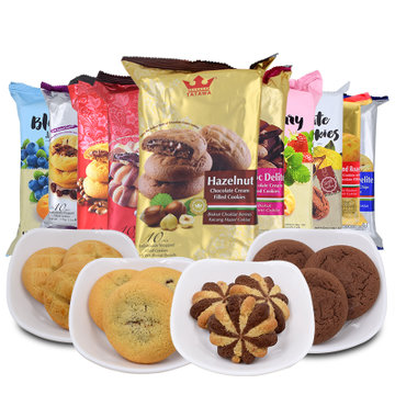 马来西亚进口食品 TATAWA塔塔瓦巴旦木曲奇饼干 休闲零食(巴旦木曲奇)