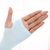 夏季韩版冰丝冰袖女士防晒袖套男士户外骑行针织手臂套袖（3双装）(天蓝色 直筒款（拉链包装）)第6张高清大图