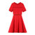 夏季收腰显瘦小个子小香风红色连衣裙2018新款小心机红裙子女(黑色_如图_ XL)第5张高清大图