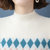 半高领套头毛衣女士秋冬装2021年新款女装内搭宽松上衣春秋打底衫(蓝色 L)第2张高清大图