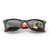 RayBan雷朋太阳眼镜男女款方形复古舒适绿色太阳镜0RB2140F玻璃镜片墨镜(亮黑框内红)第5张高清大图