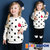 JELISPOON吉哩熊韩国童装冬季新款女童圆点加绒套装(150 乳白色)第2张高清大图
