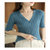 【新款】100%纯棉v领抽条针织开衫短袖(浅蓝色 XL)第3张高清大图