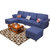 思巧 布艺沙发美式客厅转角布沙发现代简约小户型 欧式布沙发组合可以拆洗 1021(蓝色 三人位)第5张高清大图