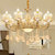 欧式现代简约锌合金客厅卧室餐厅别墅酒店玉石水晶吊灯蜡烛灯具(10加5个灯头)第2张高清大图