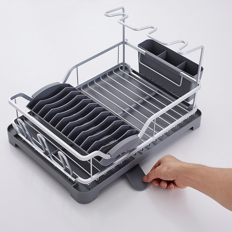 凯鹰碗碟架沥水架厨房置物架免打孔橱柜碗篮台置多功能五金挂架收纳架