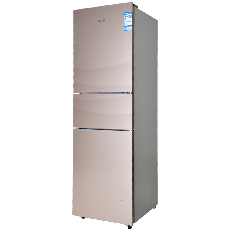 澳柯玛aucmabcd216wmg216l三门冰箱纳米银杀菌软冷冻保鲜雅致金
