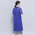 VEGININA 新款时尚大码修身印花连衣裙 3104(蓝色 XXL)第3张高清大图
