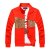 卡洛滨克 秋季韩版男士时尚休闲运动套装 开衫翻领运动学生卫衣(红色 M)第2张高清大图