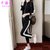 运动套装女春秋2017新款韩版休闲时尚运动宽松长袖两件套(黑色 XXL)第4张高清大图