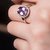 铭尚 天然紫水晶戒指 时尚百搭女款水晶指环 简约款宝石戒指送闺蜜第5张高清大图